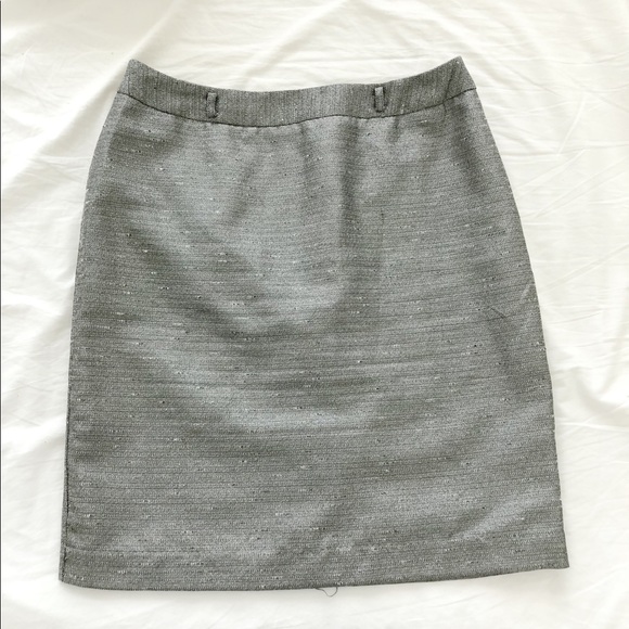 WORN ONCE: Holiday Grey/Silver Tweed Skirt! - Picture 1 of 3
